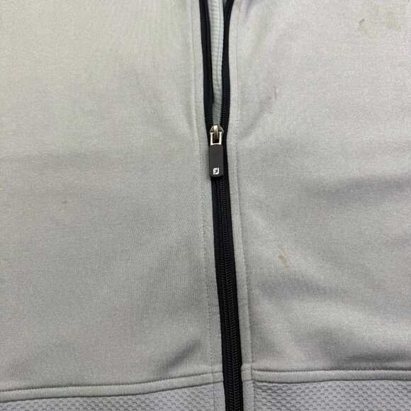 FootJoy Tempo Series Mens Blue Full Zip Mixed Texture Chill-Out Hoodie Size L - Picture 4 of 16